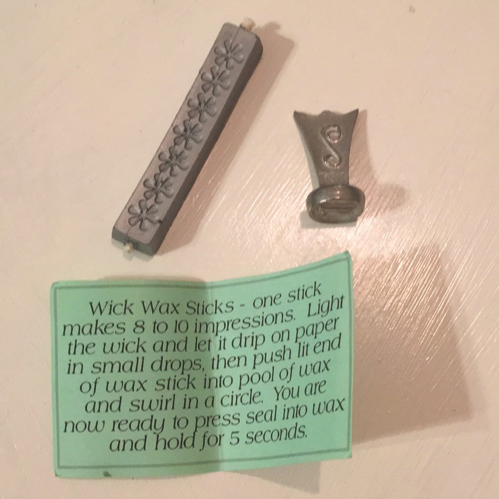 Wax seal - wax stick and letter W seal